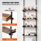 Black-Brown 4-Layer Adjustable Over-Toilet Storage Rack with Aluminum Steel Frame